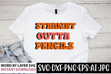 Straight Outta Pencils SVG Graphic By DesignExpert Creative Fabrica