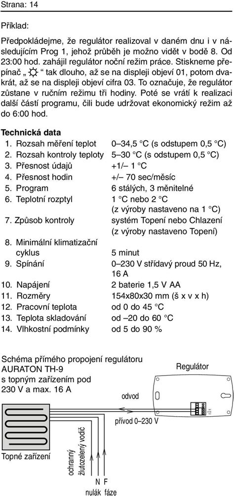 Auraton Programovateln Regul Tor Teploty S T Denn M Programem A