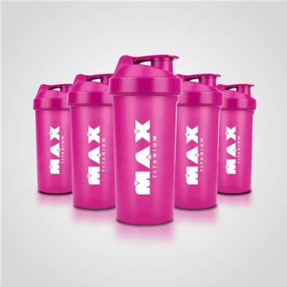 Kit Coqueteleiras Rosa Ml Max Titanium Meu Mundo Fit