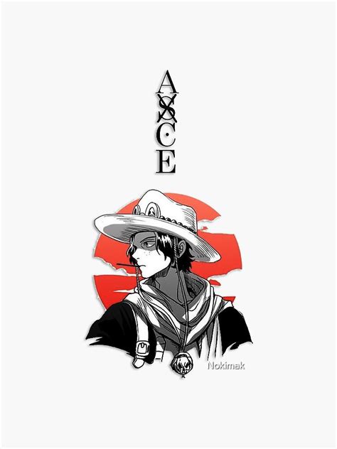 "Ace One Piece " Sticker for Sale by Nokimak | Redbubble