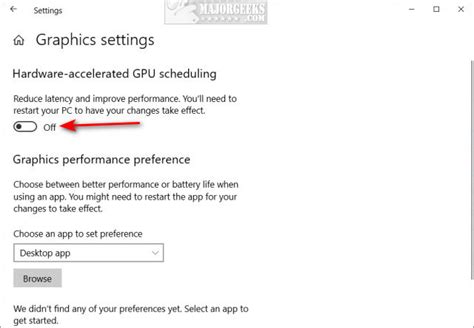 How To Enable Or Disable Hardware Accelerated Gpu Scheduling In Windows 10 And 11 Majorgeeks