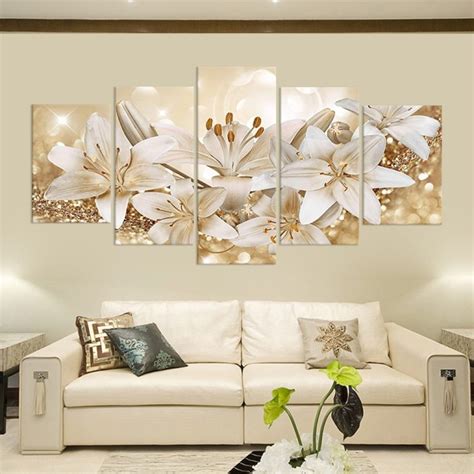 Fashion Beautiful Flower Canvas Painting Modern Wall Art Poster Bedroom Living Room Decoration ...