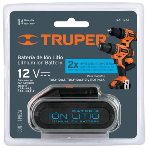 Batería ion Litio 12 V para taladro TALI 12A2 Ferreteria Megacol