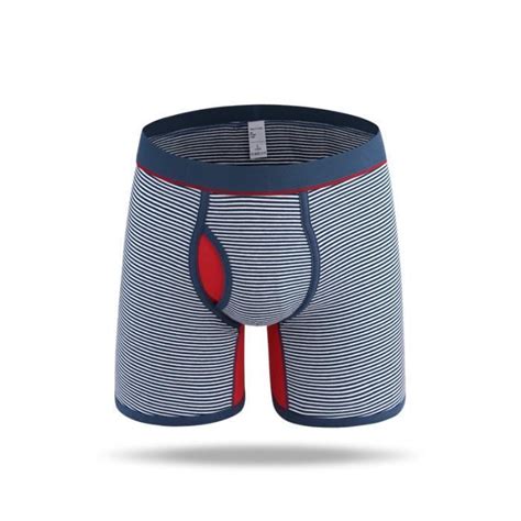 Boxer shorty Boxers Longs avec Rayures pour Hommes Sous Vêtements