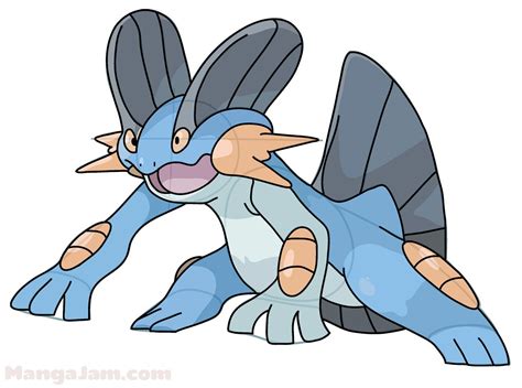 Let's learn how to draw Swampert from Pokemon today! Swampert (Japanese ...