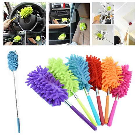 Extendable Soft Microfiber Duster Dusting Brush Cleaning Tool Washable Ebay