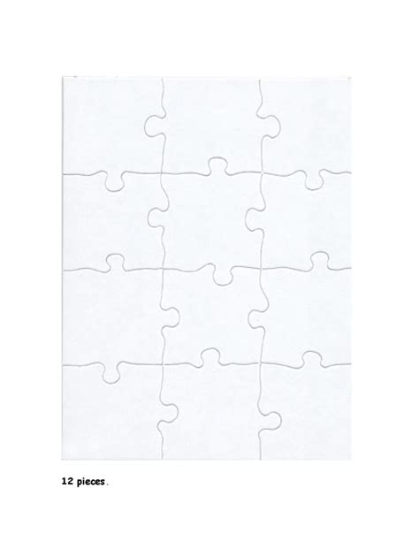 Blank Jigsaw Puzzle Template Free Download