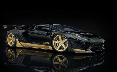 Lamborghini Aventador Gold And Black