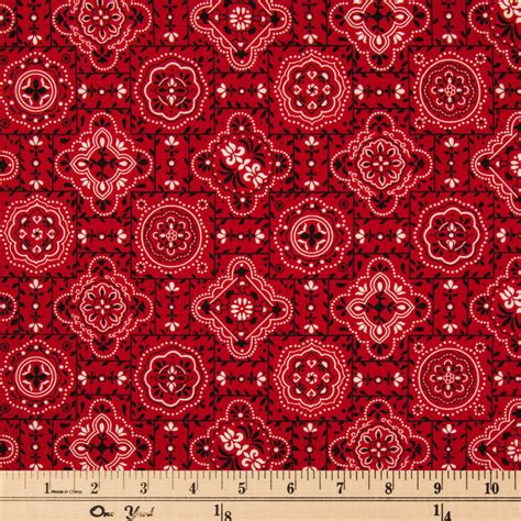 Red Bandana Cotton Calico Fabric Hobby Lobby 354910