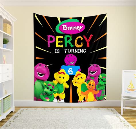 Barney Party Supplies Printable Barney Backdrop Barney Party Barney