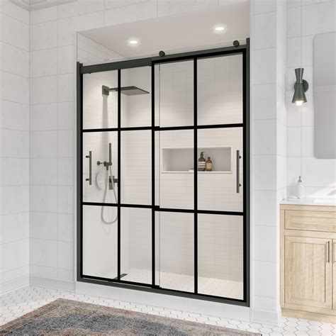 Rotolo Gridglass Semi Frameless 3 8 Inch Glass Sliding Shower Door