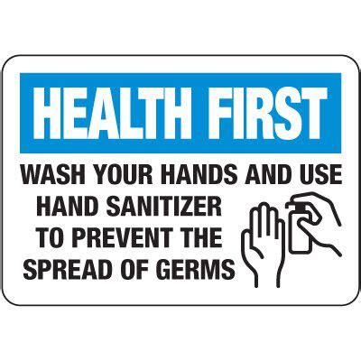 Wash Hands & Use Hand Sanitizer Sign | Seton Canada