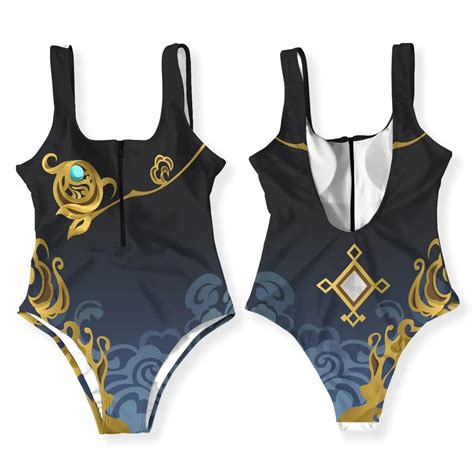 Anime Genshin Impact Swimsuit Bikini One Piece Women Venti Hutao Mona