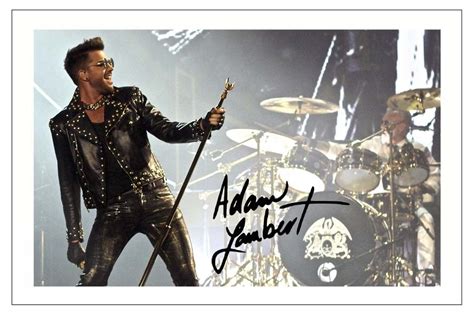 ADAM LAMBERT SIGNED 12x8 PHOTO PRINT AUTOGRAPH QUEEN EBay