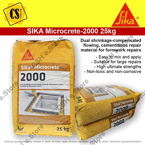 Sika Microcrete Kg Dual Shrinkage Compensated Pre Bagged Flowng