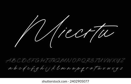 Signature Font Calligraphy Logotype Script Brush Stock Vector (Royalty ...