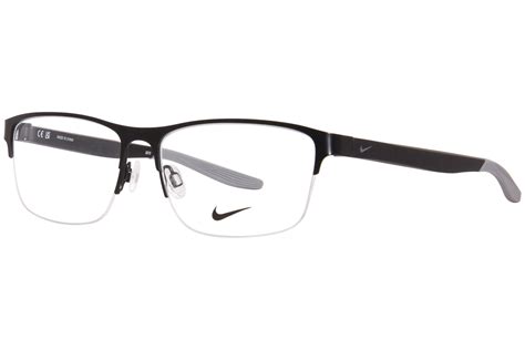 Nike 8153 Eyeglasses Men S Semi Rim Rectangle Shape