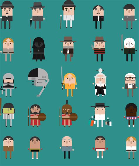 Cinematics, An Animated Timeline of Famous Movie Characters