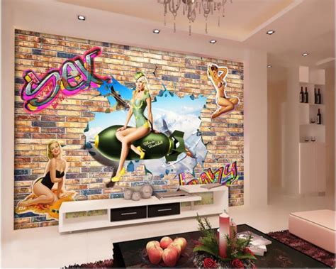 3d Room Wallpaper Custom Mural Non Woven Wall Sticker 3 D Sexy Girl