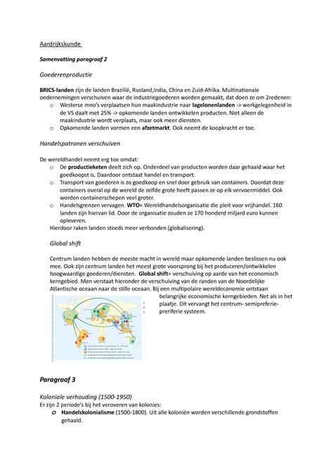 Aardrijkskunde Samenvatin Aardrijkskunde Samenvatting Paragraaf 2