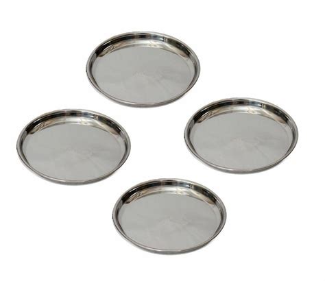 Pati Deluxe Stainless Steel Indian Thali Plate Kumcha Stainless