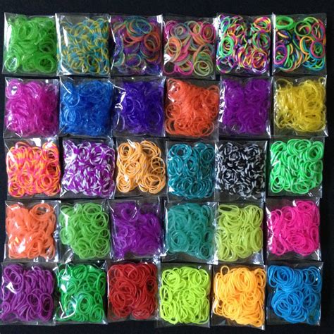 30 Colors 3000 Rubber Bands Refill For Rainbow Loom Kit