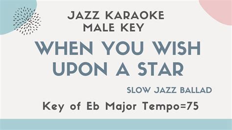 When You Wish Upon A Star The Male Key [swing Jazz Sing Along