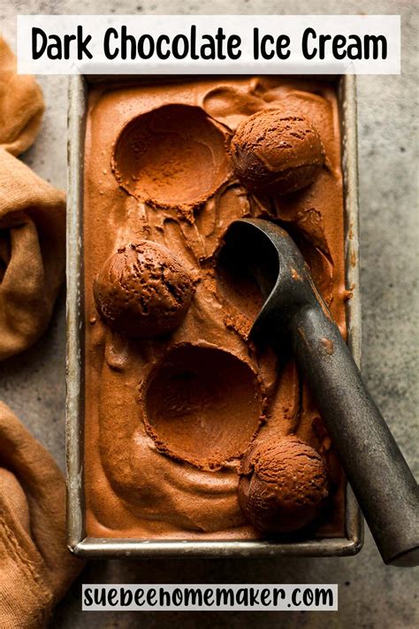 Decadent Dark Chocolate Ice Cream - SueBee Homemaker