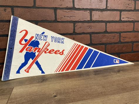 1980s New York Yankees Alternative Logo Large Vintage Etsy Pennant