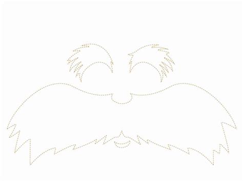 Lorax Mustache Printable