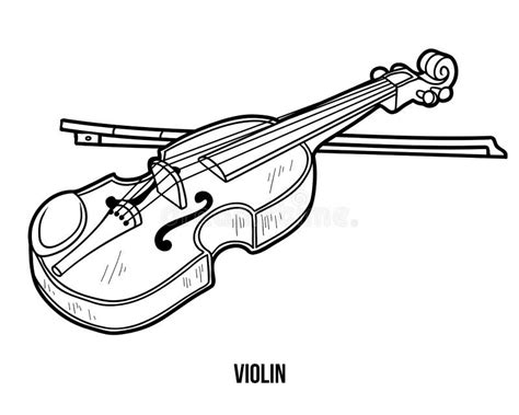 Libro De Colorear Instrumentos Musicales violín Ilustración del