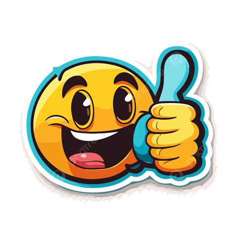 Emoticon Showing Thumb Up Vector Image On Emoticons