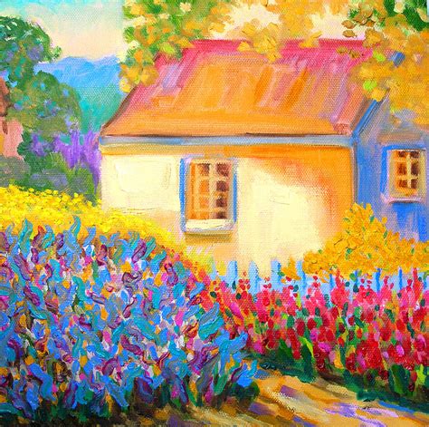 English Cottage Garden Painting By Susi Franco Fine Art America