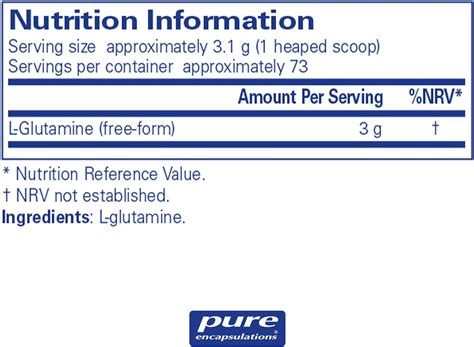 Pure Encapsulations L Glutamine Powder Hypoallergenic Amino Acid