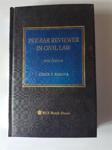 Pre Bar Reviewer In Civil Law By Atty Elmer Rabuya Edition