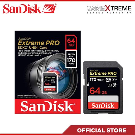 Sandisk Extreme Pro Sdsdxxy 64gb Sdxc Uhs I Card C10 U3 V30 4k Uhd