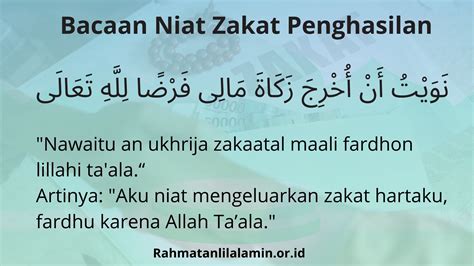 Bacaan Niat Saat Membayar Zakat Penghasilan Lengkap