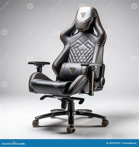 Comfortable Gamer Chair Isolated in Plain Color Background. Stock ...