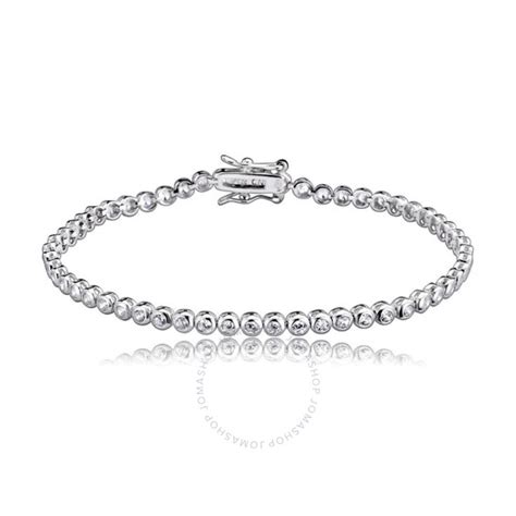 Stella Valentino Tennis Bracelet With Round Clear Cubic Zirconia In