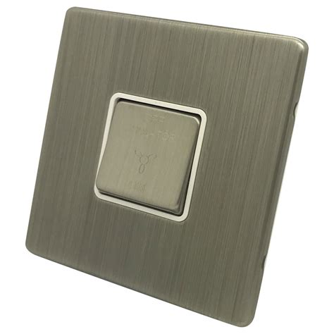 Screwless Brushed Chrome Satin Steel Plug Sockets Light Switches