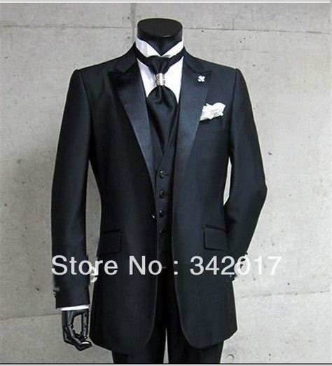 Black Groom Tuxedos Wedding Suit Set