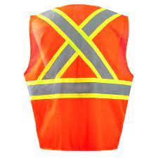 Occunomix High Visibility Two Tone Surveyor X Back Mesh Vest Safety