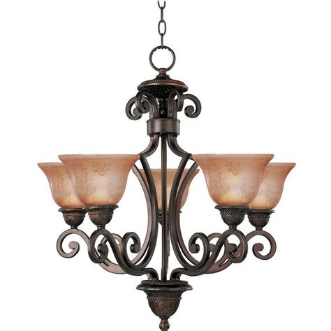 Canarm Summerside 5 Light Oil Rubbed Bronze Chandelier Ich282b05orb25