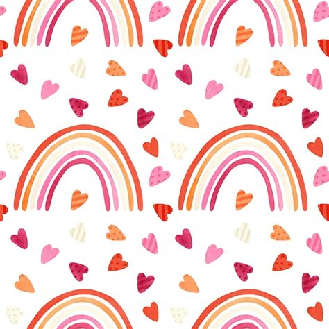 Premium Vector Lesbian Pride Seamless Pattern Lgbt Pride Month Art