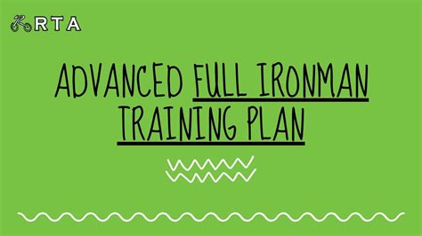 The Advanced Full Ironman Training Plan By Rtatriathlon Issuu