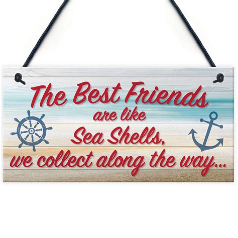 Meijiafei Sea Shell Friendship Nautical Seaside Theme T Hanging