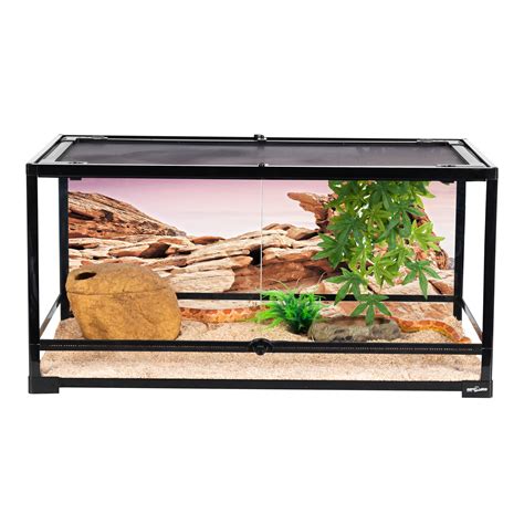 Repti Zoo Glass Reptile Terrarium 50 Gallon Front Opening Reptile