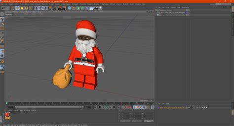 Lego Santa With Toy Sack Minifigure 3d Model 39 3ds Blend C4d