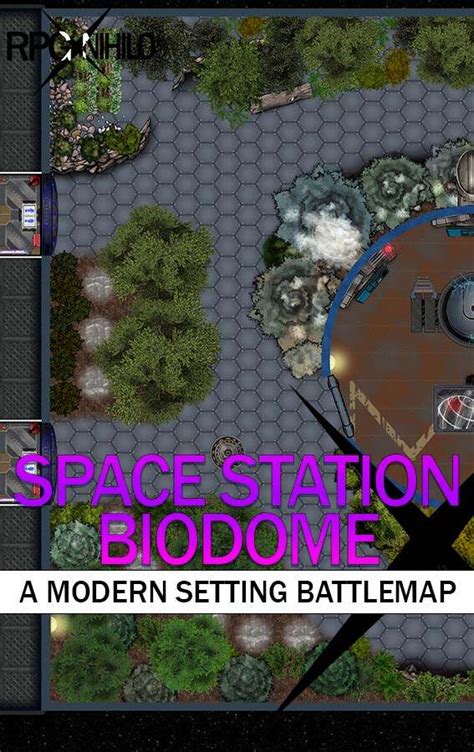 Space Station Biodome 27x19 Modern Battle Map Ct Nihilo Cyberpunk