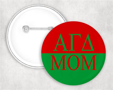 Alpha Gamma Delta Mom Pin Buttons Greek Gear